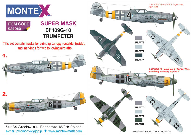 Montex 1/24 masks & markings A6M2-N Rufe Trumpeter K24031 