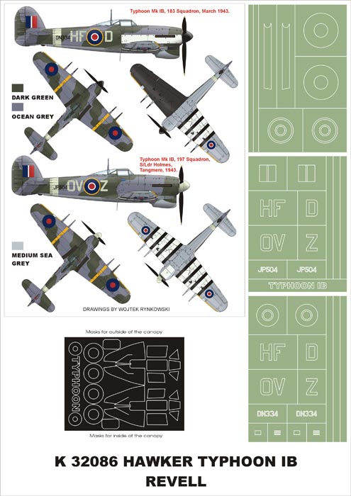 Montex Super Mask 1:32 Spitfire Mk.I for Hasegawa Kit Spraying Stencil #K32222 